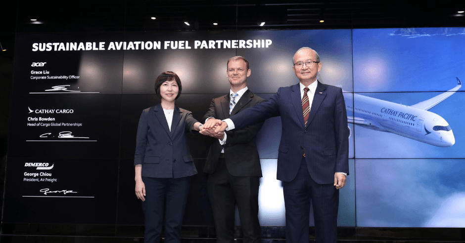 Acer Collaborates with Cathay Cargo and Dimerco Express to Reduce Carbon Emissions in Aviation