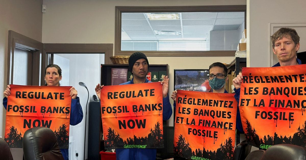 Activists barge into Canada finance minister’s office, insist climate laws for banks