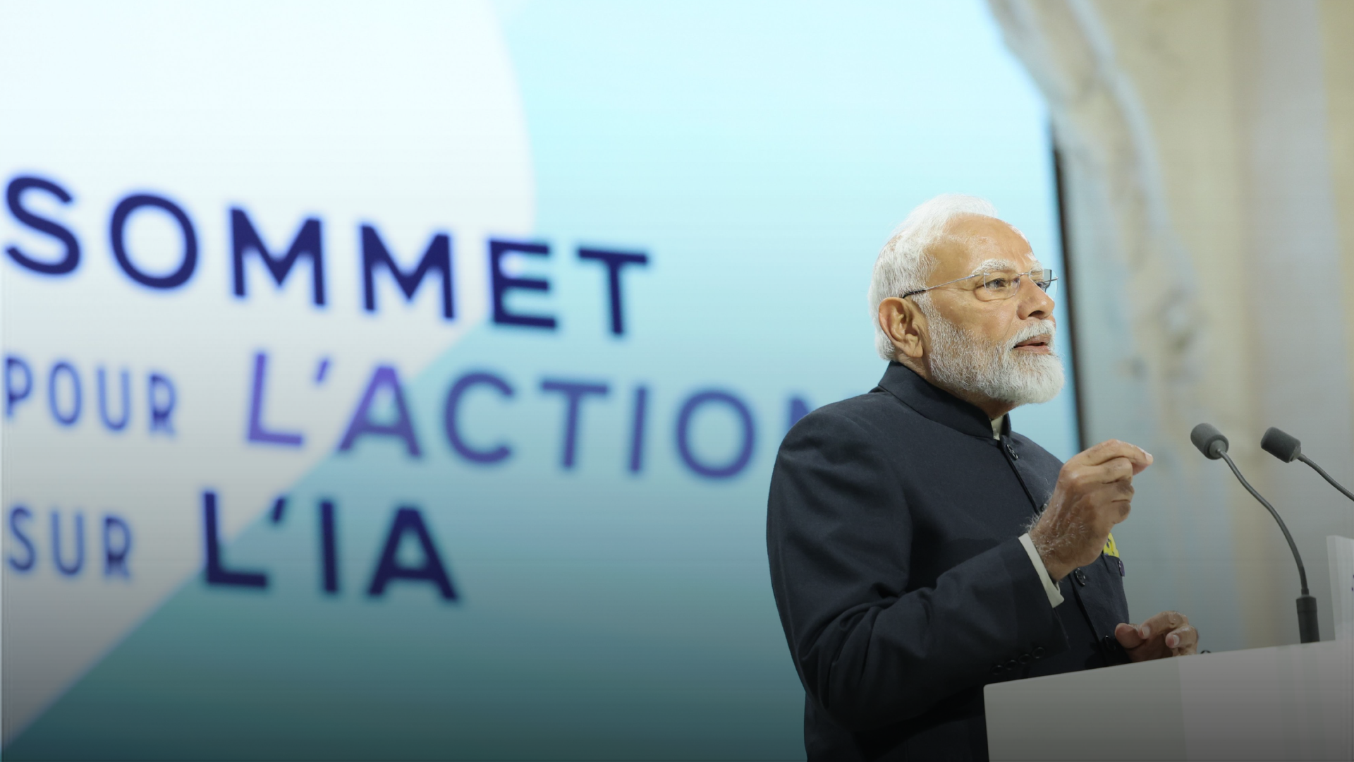 Narendra Modi at AI Action Summit in Paris.