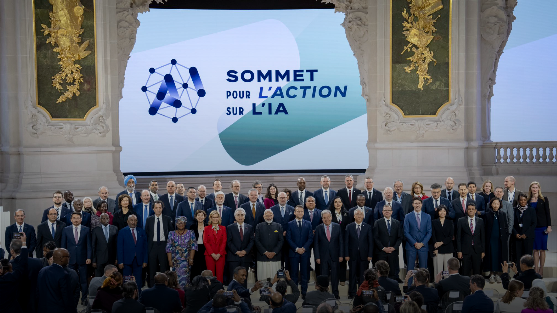 Global leaders at AI Action Summit in Paris (Image Source: X/ @EmmanuelMacron)