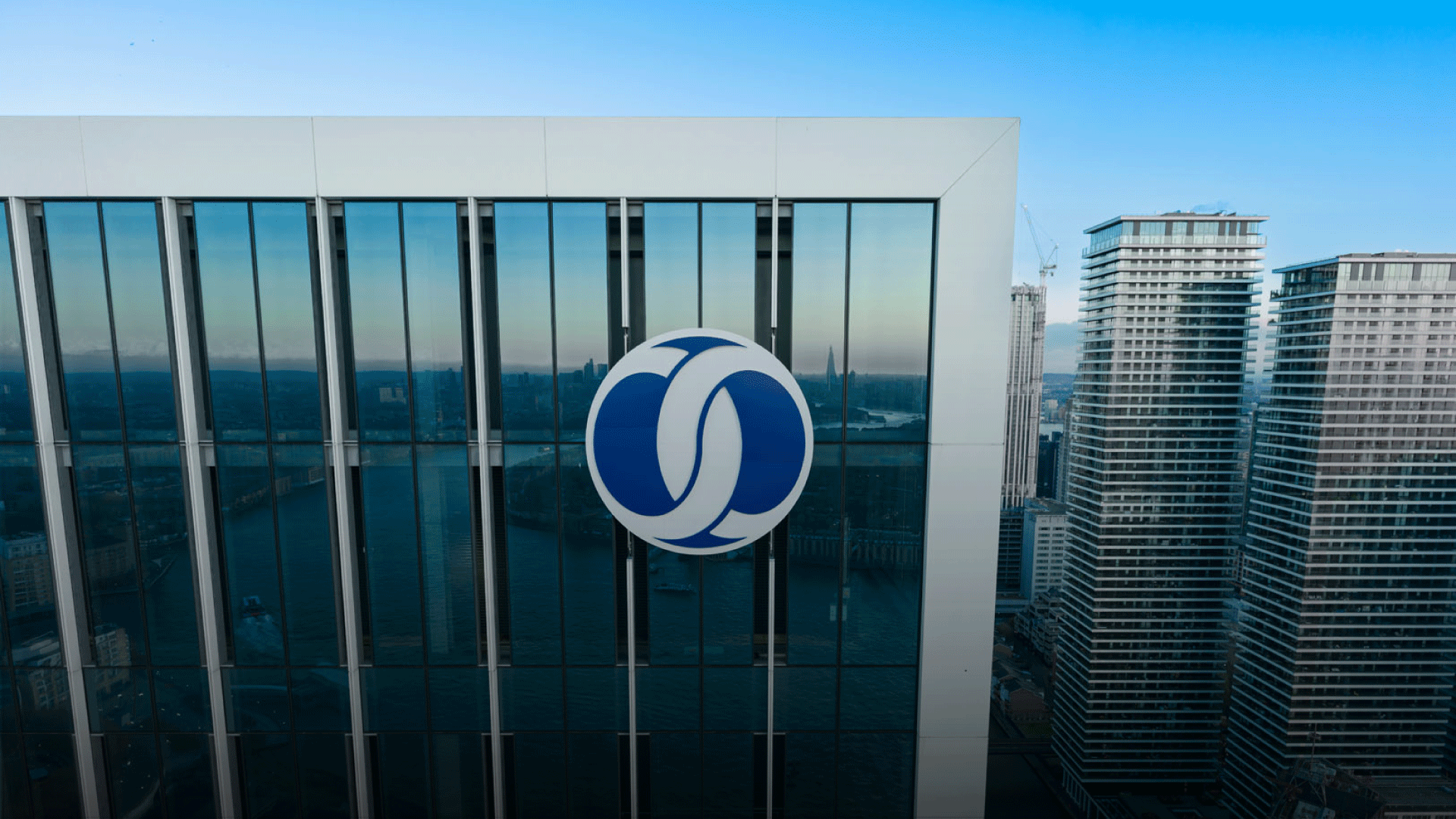 EBRD logo on building.