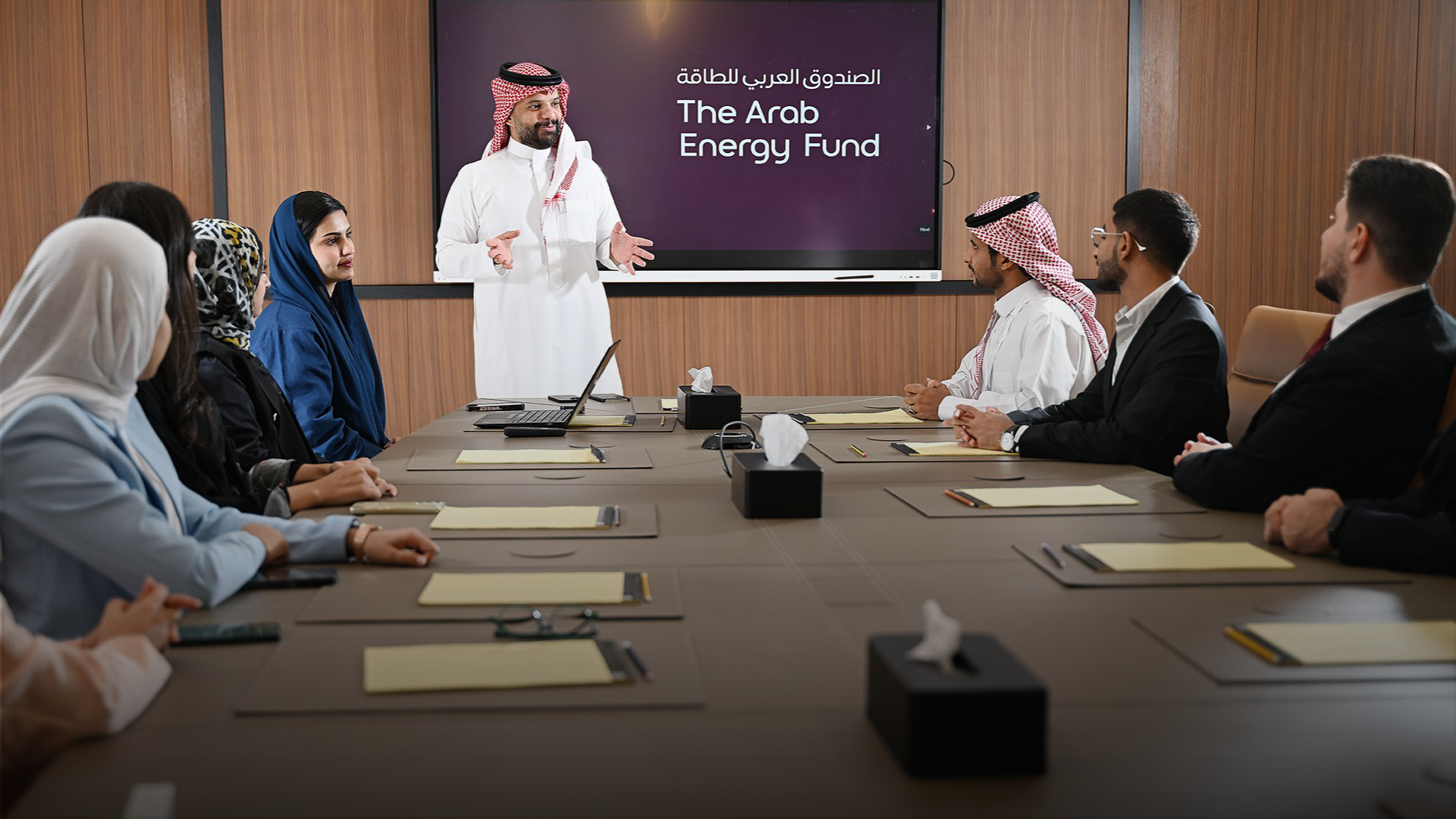 Image from Arab Energy to signify the partnership.